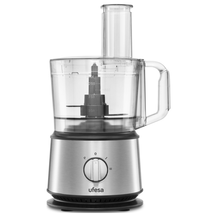 Robot de Bucatarie UFESA Quick Slicer, 200W, 5 Conuri de Taiere, Inox/Negru