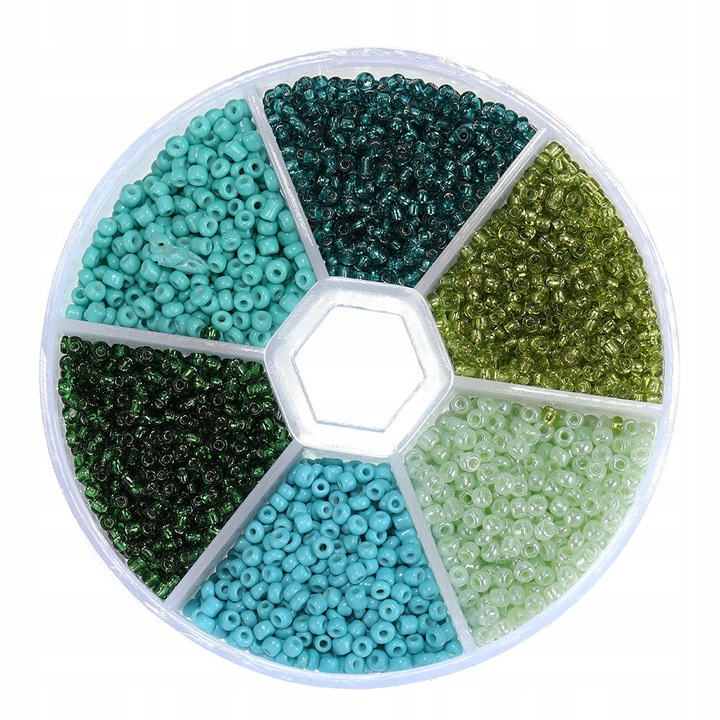Set margele, DIYQueen, multicolor, 3600 buc, 2mm