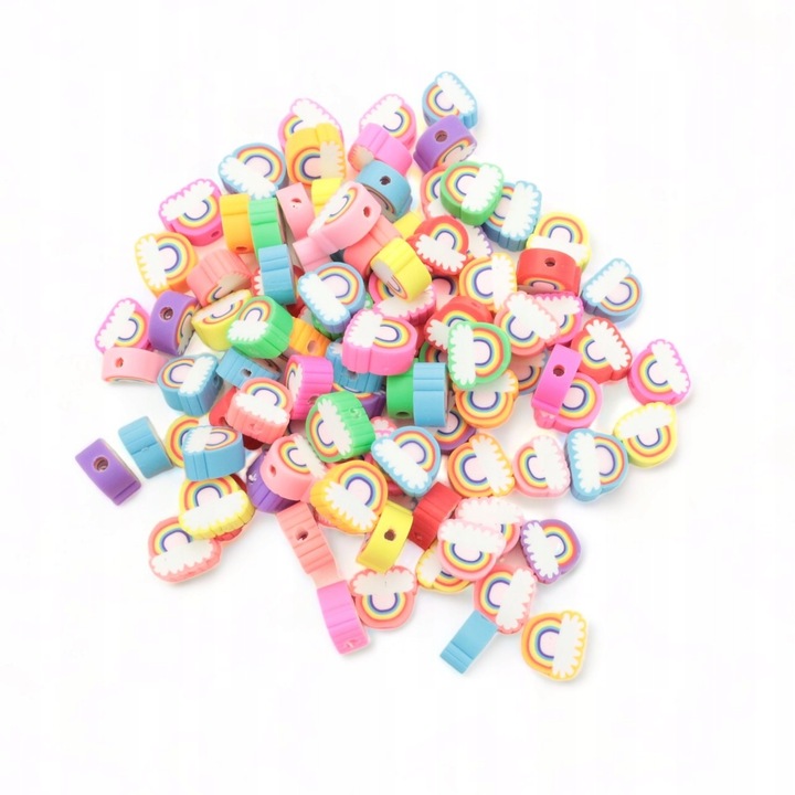 Set margele, DIYQueen, 100 buc, multicolor, 9x9x5mm