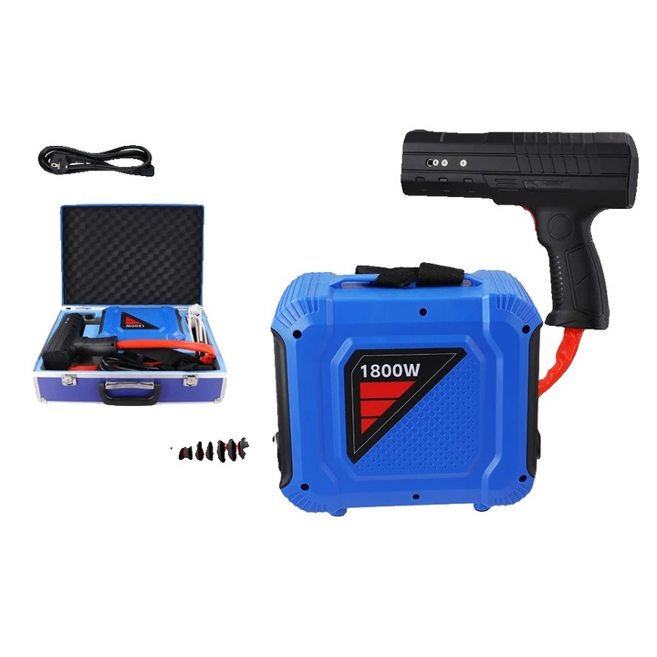 Hőlégfúvó, 1800W, 4 tekercs, könnyű kialakítás, 12x6x4 hüvelyk