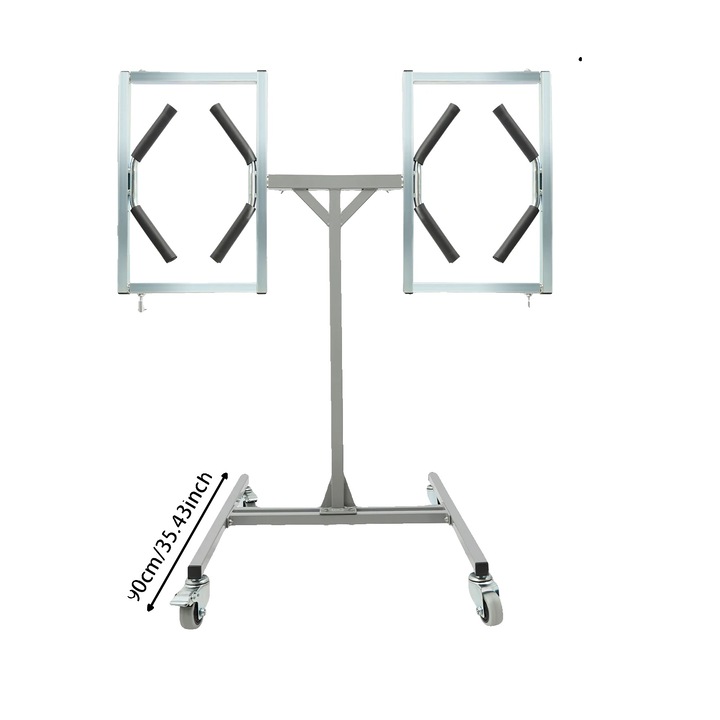 Stand de reparare roti, design mobil, rotire suport 360, alb, 90x67cm