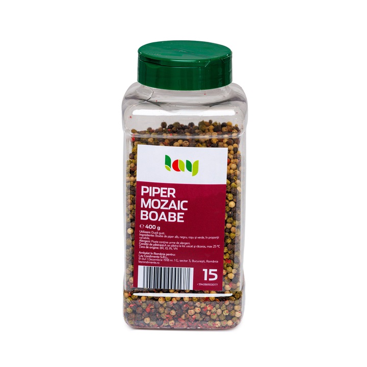 Piper Mozaic Boabe, Lay, 400g, alb, negru, roșu, verde