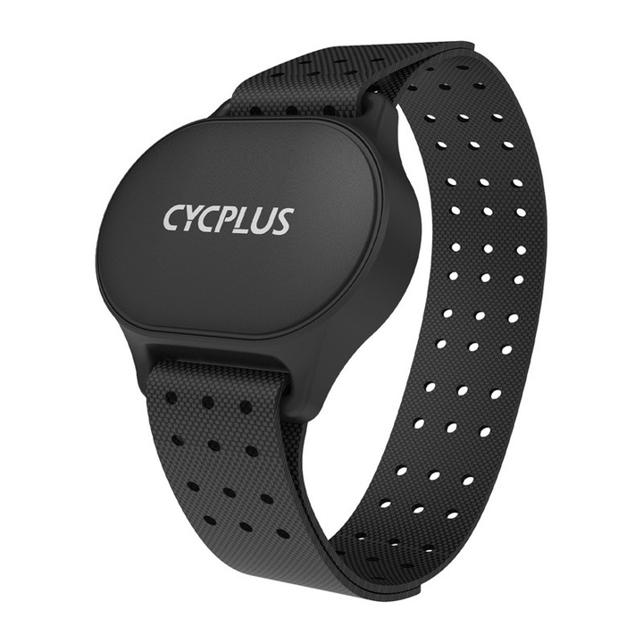 Bratara monitorizare ritm cardiac CYCPLUS H1, Bluetooth, IP67, Negru, 110h autonomie