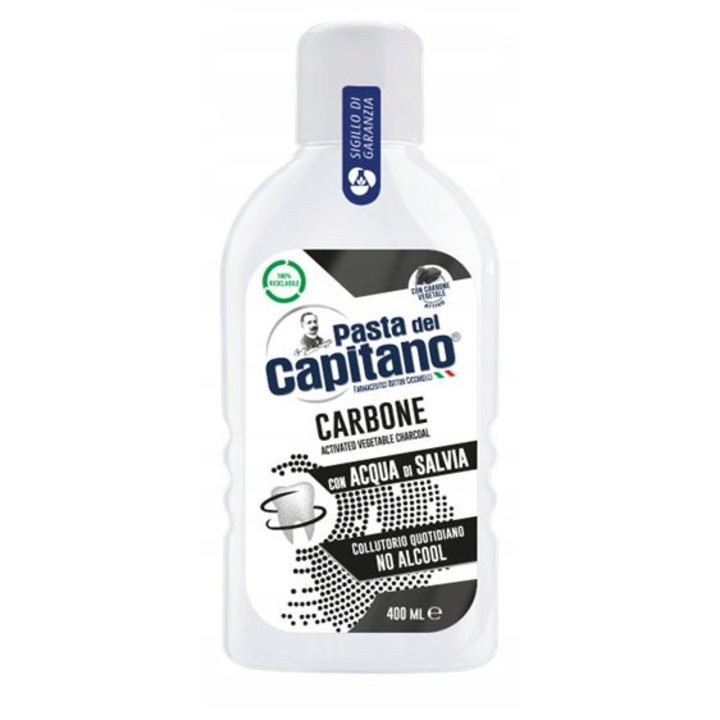Apa de gură, Pasta Del Capitano, 400 ml, Albire, Fără alcool