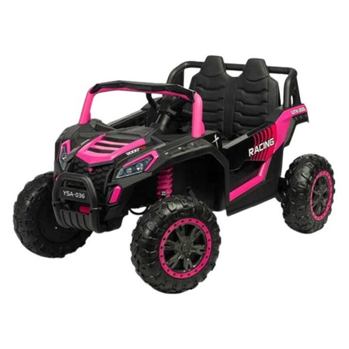 Masina de teren, ATV, electrica cu telecomanda, Toyz Axel 396842, Roz