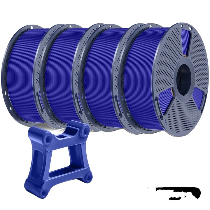 Filament 3D PETG 4kg kék, 4 tekercses készlet, strapabíró és könnyen használható