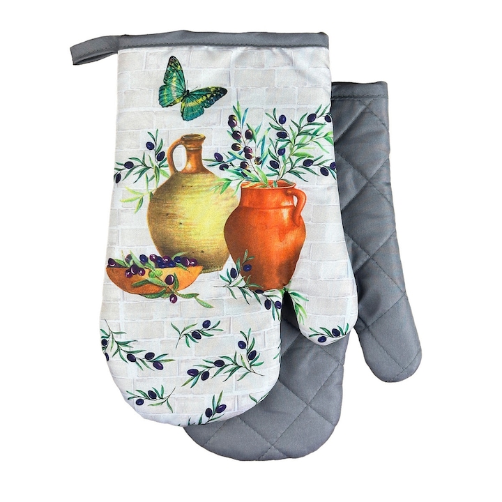 EUROMAT konyhai kesztyű szett mágnessel, 16x27cm, többszínű