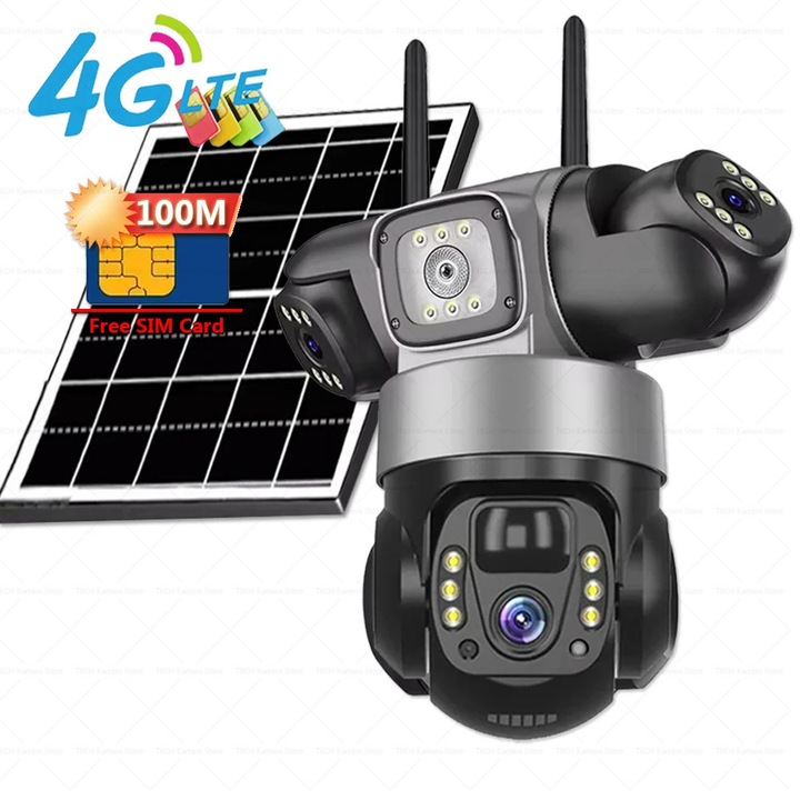 Camera de supraveghere 4G, vizualizare 360°, control de la distanta