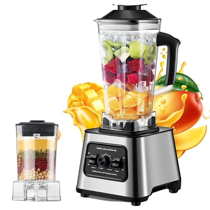 Tocator electric 5-in-1, negru, cu lame interschimbabile, usor de curatat, 500W