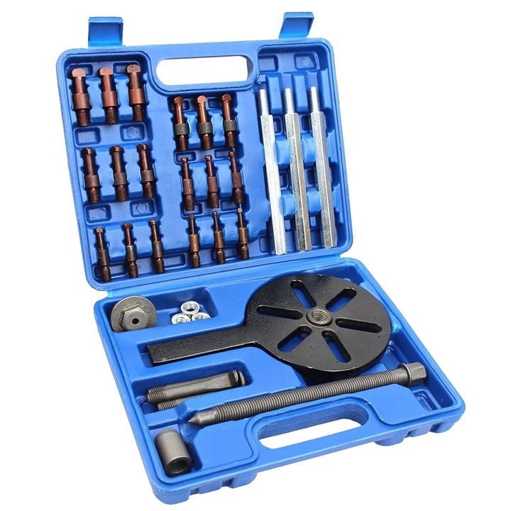 Комплект инструменти за изваждане на лагери, карбон, универсална съвместимост, син, 27x21x5.5см