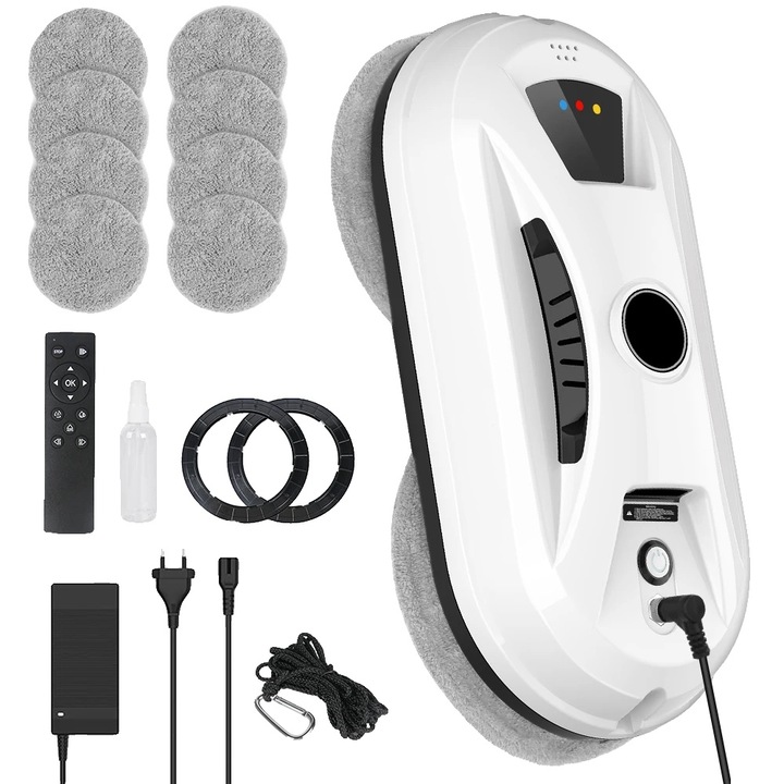 Робот за почистване на прозорци, безжичен 5600Pa бял, автономност 20 мин