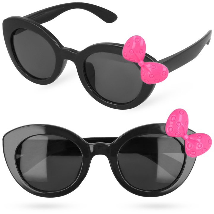 Детски слънчеви очила Bow UV-400 Черни