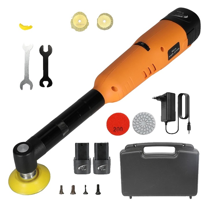 Masina de slefuit electrica, Negru/Portocaliu, 7 trepte de viteza