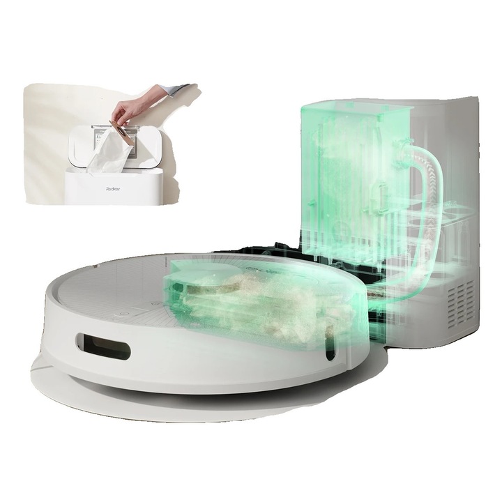 Робот прахосмукачка, 4000 Pa, капацитет торба 4L, 180 м, 1.5 часа автономност, HEPA филтър