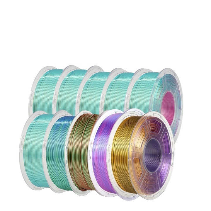 Filament 3D, Selyem Hármas Keverék-15, 10 tekercs, 1.75mm, többszínű, selymes textúra