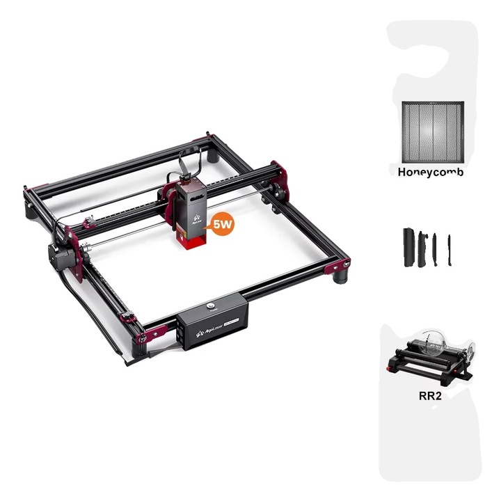 Masina de gravat laser, ALDKMI-5BD Set 2, precizie ridicata, conectivitate WiFi, 315x300mm