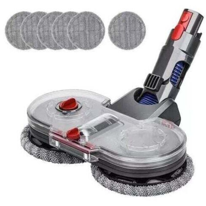 Cap de mop electric pentru aspirator Dyson V11 V10 V15 V8 V7, cu rezervor si 6 mopuri lavabile