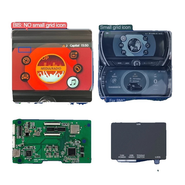 Modul de upgrade CarPlay si Android Auto, conectivitate wireless, integrare OEM, pentru MINI BIS, 6.5"x8.8"x10.25"