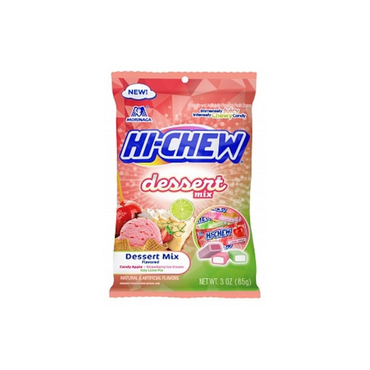 Bomboane Gumate Hi-Chew Dessert Mix 85 g, arome de deserturi, multicolor