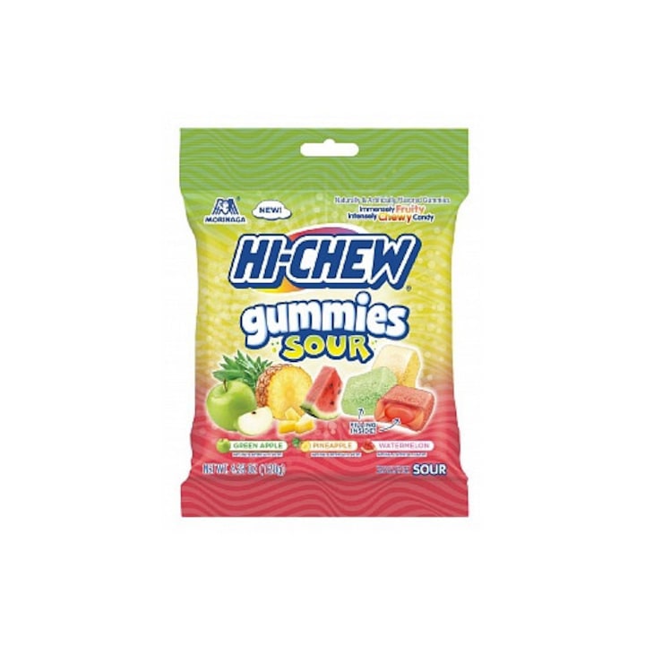 Bomboane gumate Hi-Chew, mix arome acrișoare, 120g