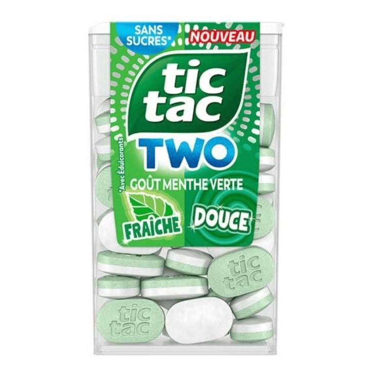 Drajeuri Tic Tac, mentă verde, fără zahăr, 4 buc, 38, 5g
