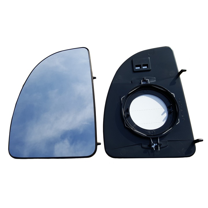 Sticla oglinda, AWparts, stanga, convexa, rama montaj, pentru Fiat Ducato, Jumper, Boxer 1999-2006, vizibilitate sporita