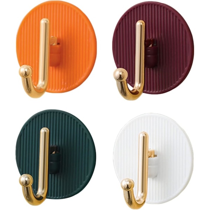 4 db öntapadós akasztó szett, ruhatartó, 4.5kg teherbírás, vízálló, elegáns design