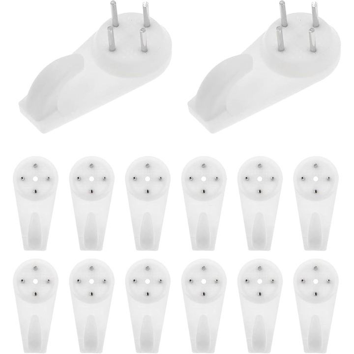 20 darabos műanyag akasztó készlet kemény falhoz, 40mm, dekorációhoz, egyszerű telepítés