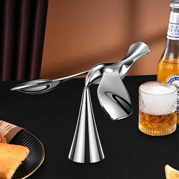 Комплект тирбушони, метален отварач за бутилки, елегантен дизайн, форма на птица, 10x5см