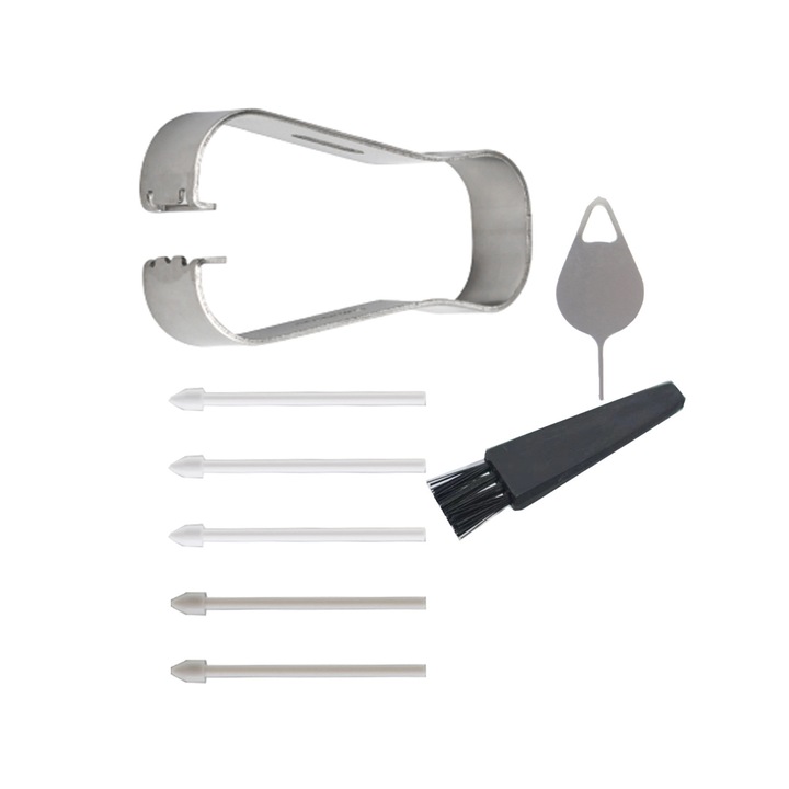 Set de 8 varfuri de inlocuire pentru stylus Galaxy Tab S6/S6 Lite/S7, negru si gri