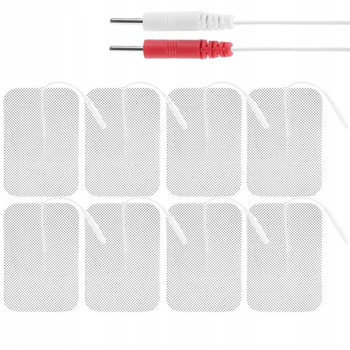 Set 8 electrozi hidro-gel TENS/EMS, 5x9 cm, Compatibili electrostimulator, 8 bucati