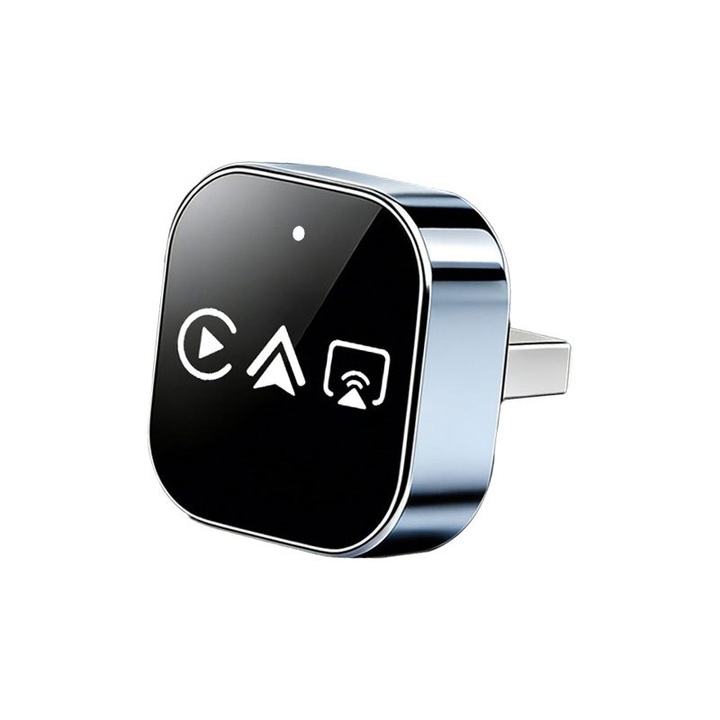 Cutie de conectivitate auto 3 in 1, wireless CarPlay, Android Auto, oglindire ecran, USB