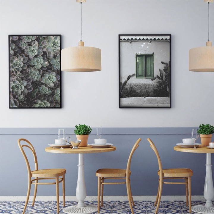 Lustra Aca Light Kremasto Monophoto, 25W, Crem/Bej, Textil/Lemn, IP20