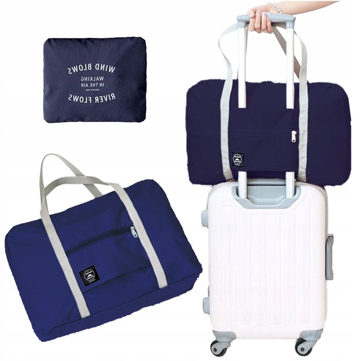 Geanta de voiaj pliabila, Wind Blows, waterproof, granat, 48x32x16cm