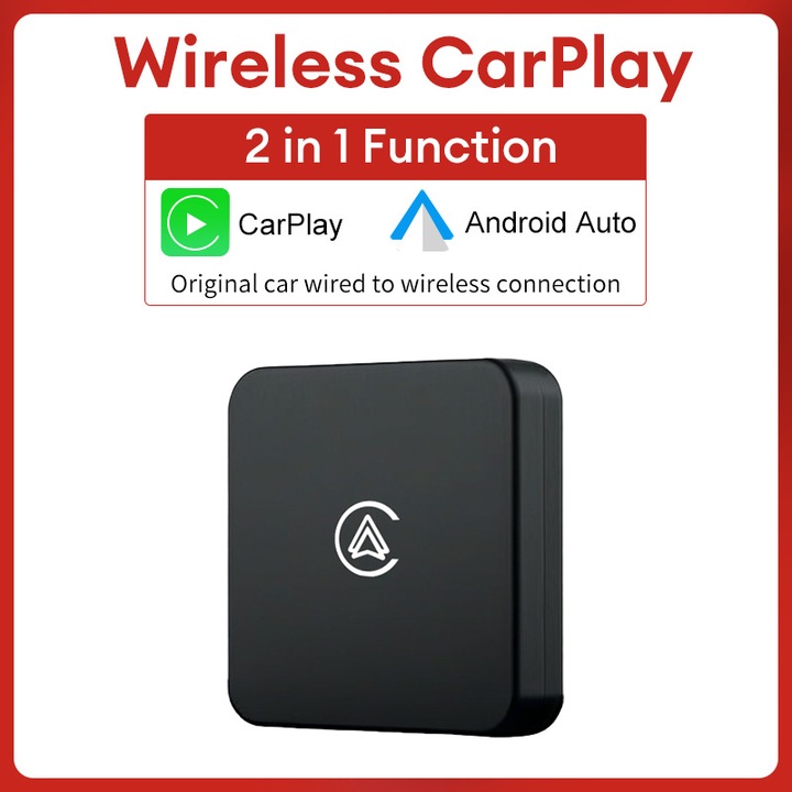 Adaptor wireless CarPlay, 2 in 1, Bluetooth, USB