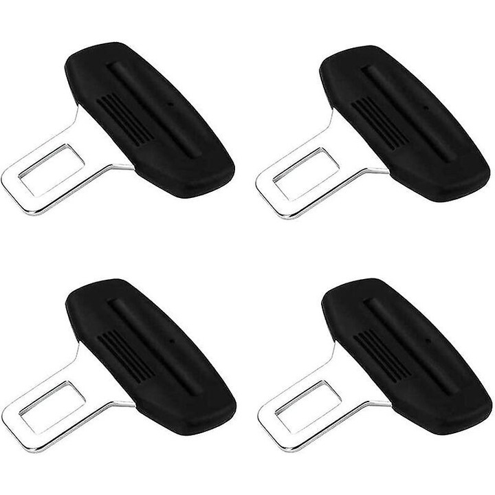 Set 4 bucati clipsuri pentru centura de siguranta auto, metalice, compatibile cu majoritatea masinilor, camioanelor si SUV-urilor