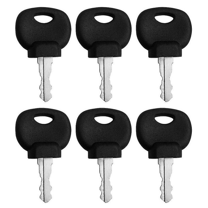 Set 6 chei de aprindere pentru tractoare, 14607, compatibile cu JCB, Bomag, Hatz, Manitou