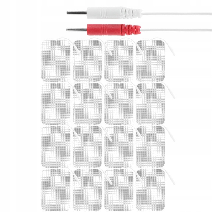 Set 16 electrozi hidro-gel TENS/EMS 5x9 cm, Reutilizabili, Compatibili electrostimulator