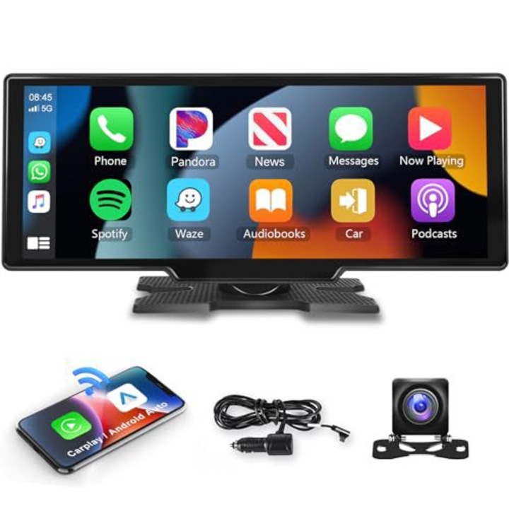 Autós navigáció 10.26 hüvelykes, vezeték nélküli CarPlay, Android Auto, hangvezérlés, FM adó