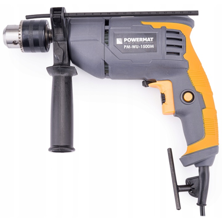 Електрическа бормашина PowerMAT 1500W, 0-3000 об/мин, 13мм, 25мм, 10мм, 1.5кг