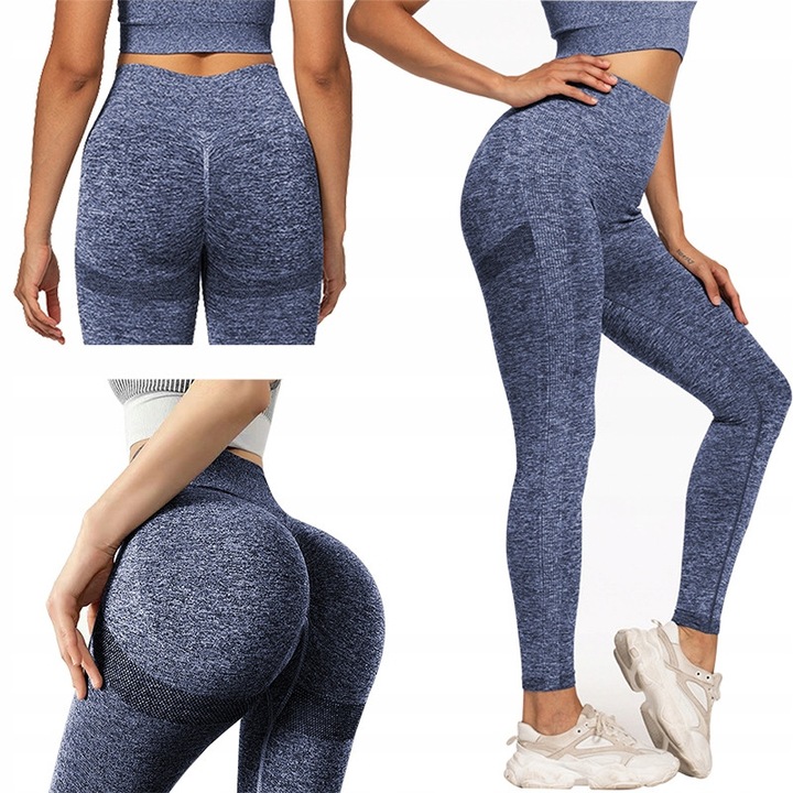 Colanti sport, lungi, talie inalta, fara cusaturi gri, material elastic