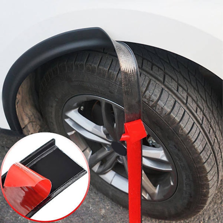 Protector aripi roti auto, 3m, cauciuc, negru, set