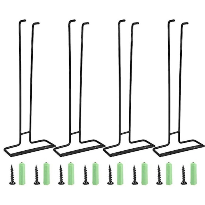 4 darab bortartó, fekete, 30x2x2cm
