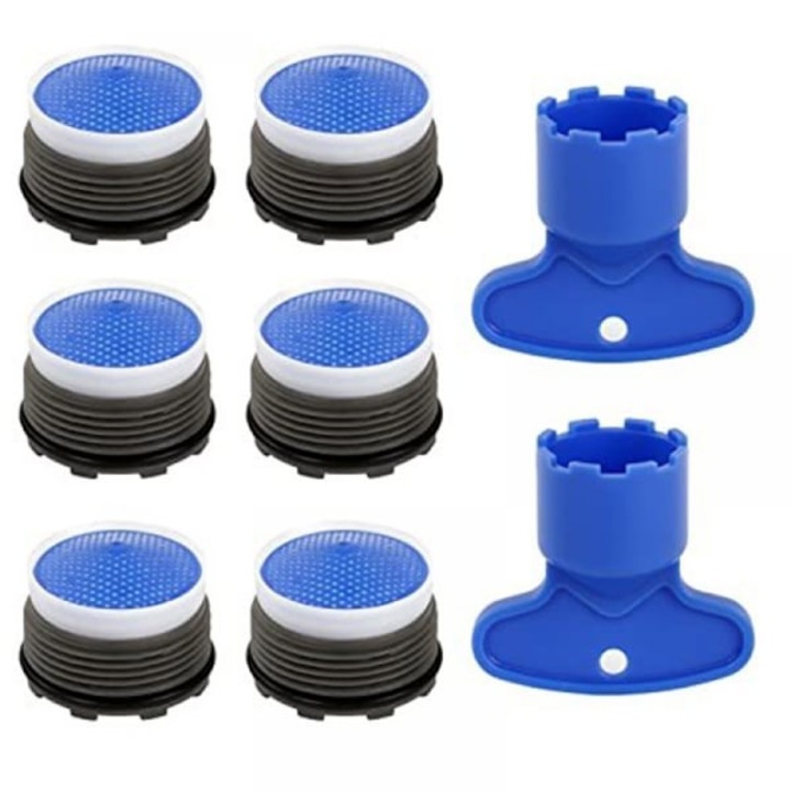 Set 6 aeratoare pentru robinet, M18.5, plastic, economisire apa, pentru bucatarie si baie
