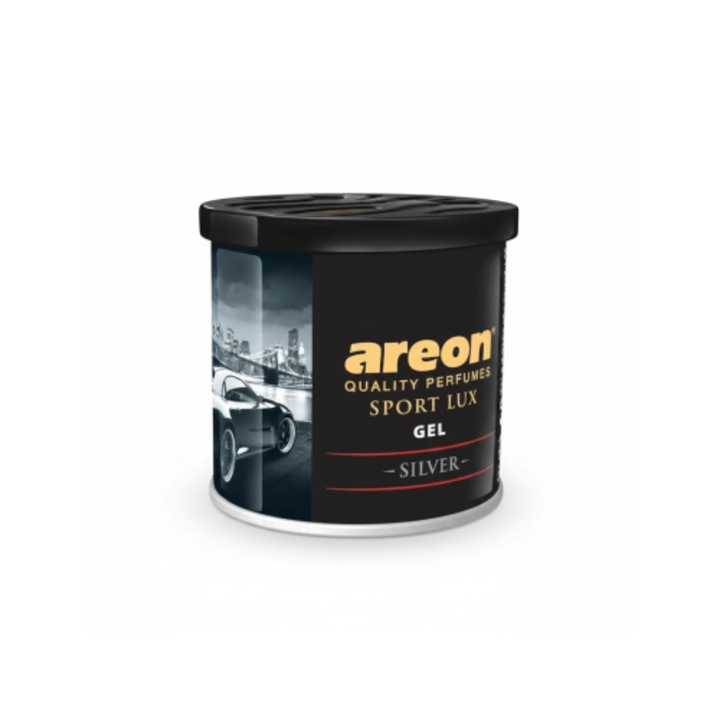 Odorizant auto Areon Sport Lux Gel, Silver, 80g, parfum Sport
