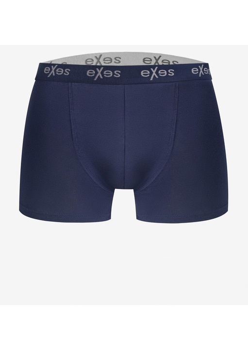 Férfi Boxer, Exes, Kiváló Minőségű Pamut, Külső Derékpánt Exes Logóval, Boxer Típusú, Gondosan Kidolgozott Varrások, Sötétkék