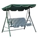 Leagan Balansoar Gradina Kiwari® Swing, 3 Locuri, 172 x 112 x 153 cm, Greutate maxima 240 kg, Perne detasabile, Terasa/Gradina, Alb/Verde
