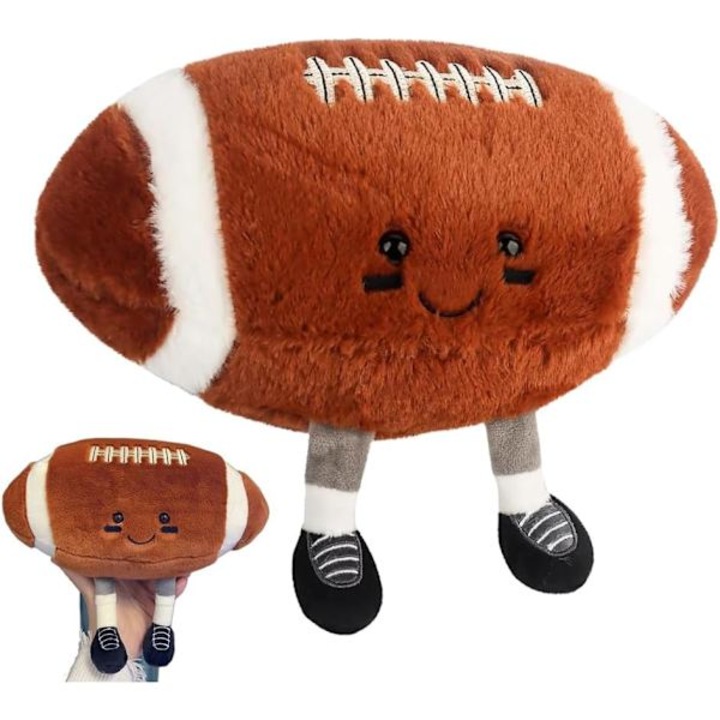 Jucarie de plus rugby, 20x27cm, design dinamic, moale si confortabil, set pentru iubitorii de rugby