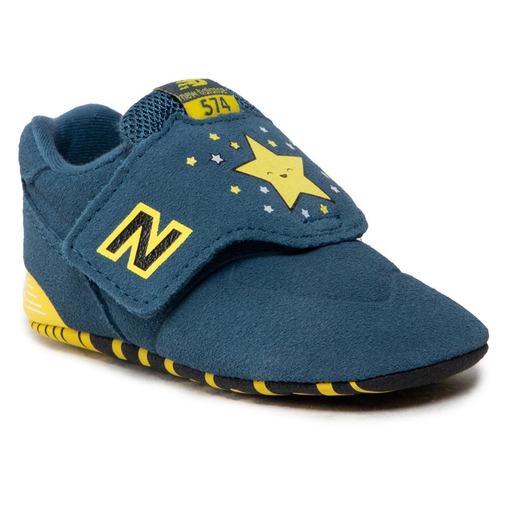 Fiú papucs, New Balance, természetes bőr, sötétkék, 18.5 EU