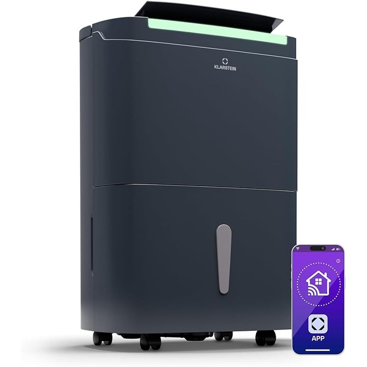 Dezumidificator electric Klarstein 40 L, smart, silentios, Charcoal, 26x37x61.5cm